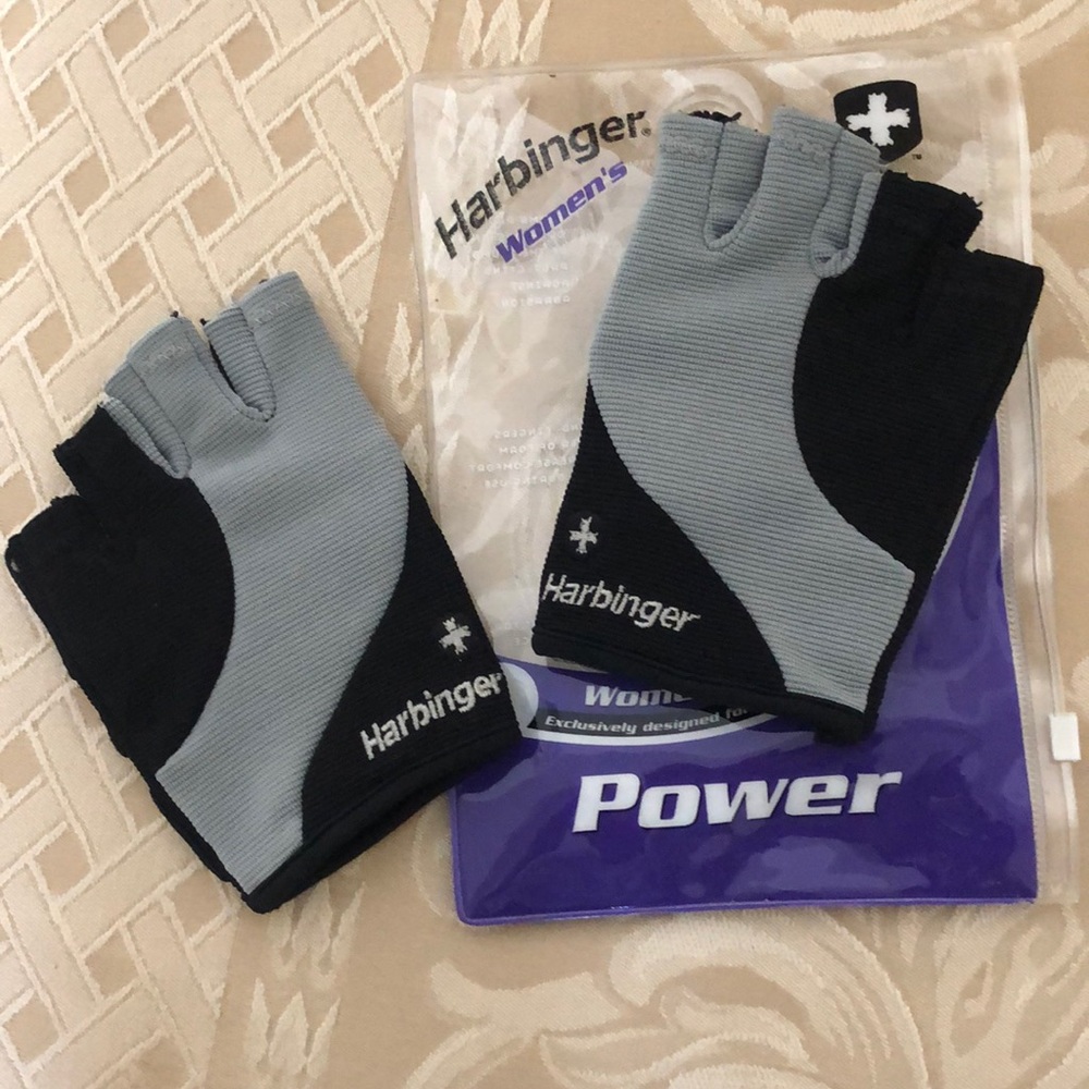 Harbinger Women’s Power Flex-Mesh Fit Workout Gloves Leather Palm